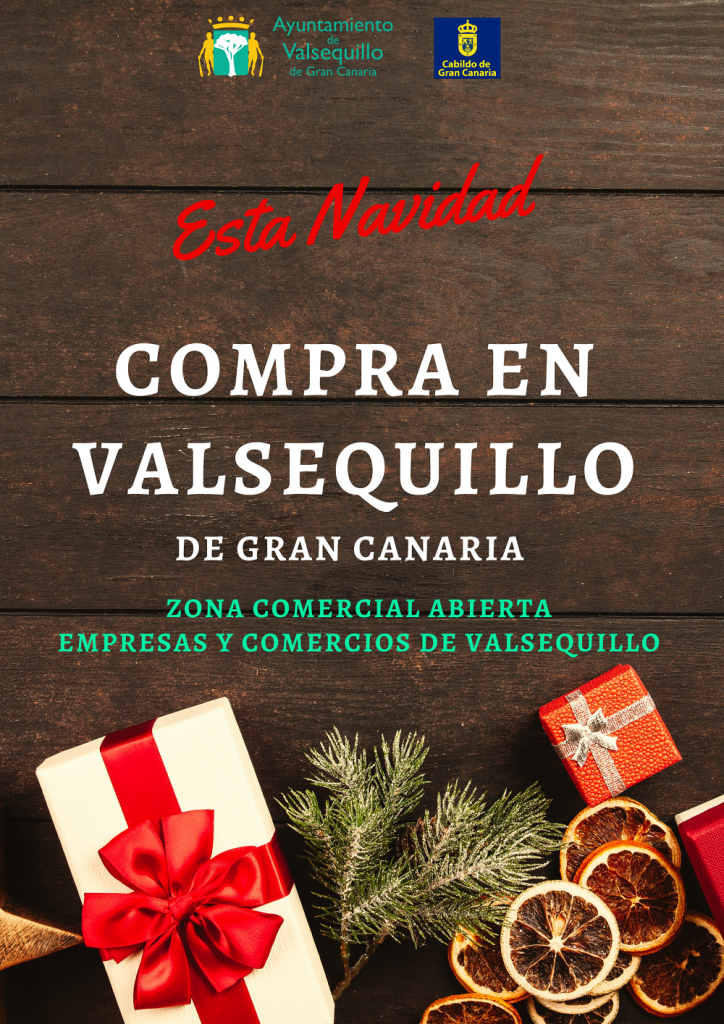 Cartel campaña comprar en Valsequillo Navidad 2019