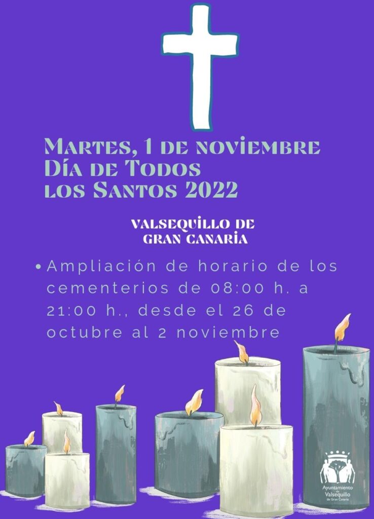 Ayuntamiento de Valsequillo adecúa y amplía los horarios del cementerio por el Día de los Difuntos Asociación Empresarial Azul